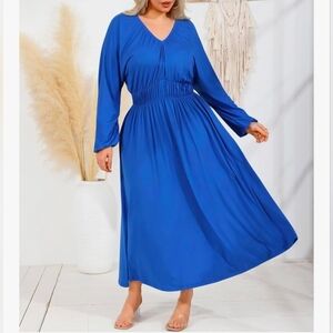 Elegant Blue Women's Dress